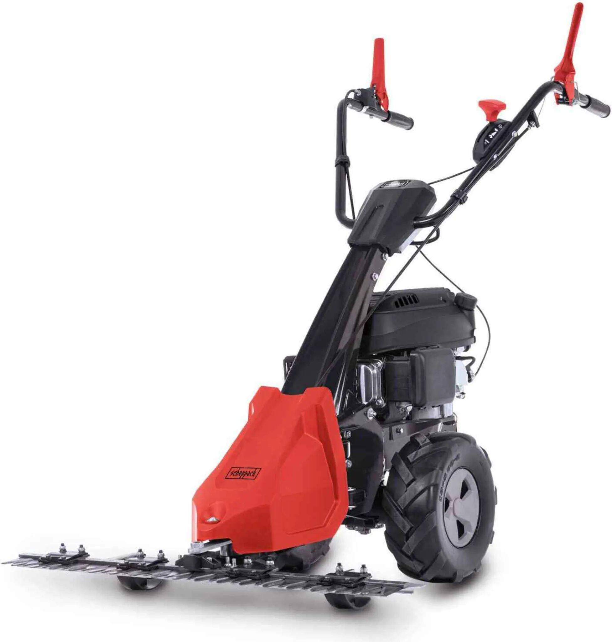 Scheppach Benzin Balkenmäher BMS196-88 | 880mm | 30-60mm | 5,7 PS / 196ccm | bis 3000m² | mit Radantrieb | Führungsholm in 3 Höhen | Hochgrasmäher