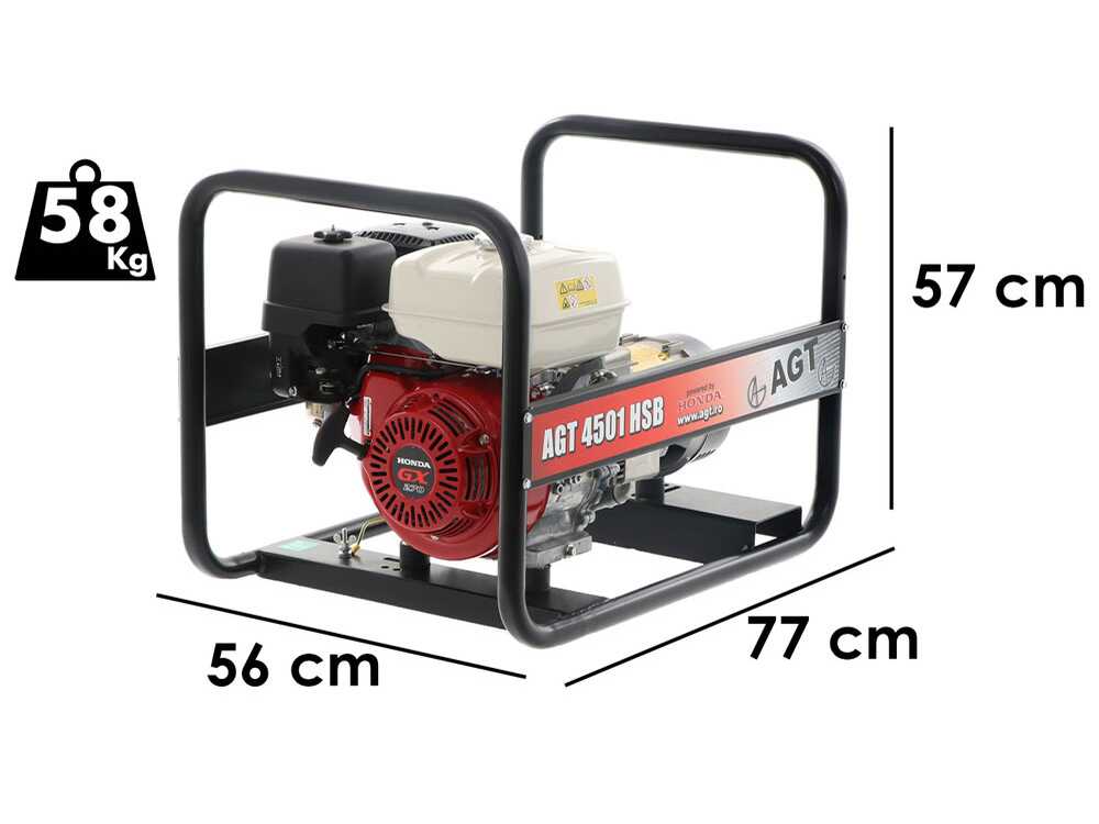 AGT 4501 HSB - Benzin-Stromerzeuger 4.5 kW - Dauerleistung 4.1 kW - 230V