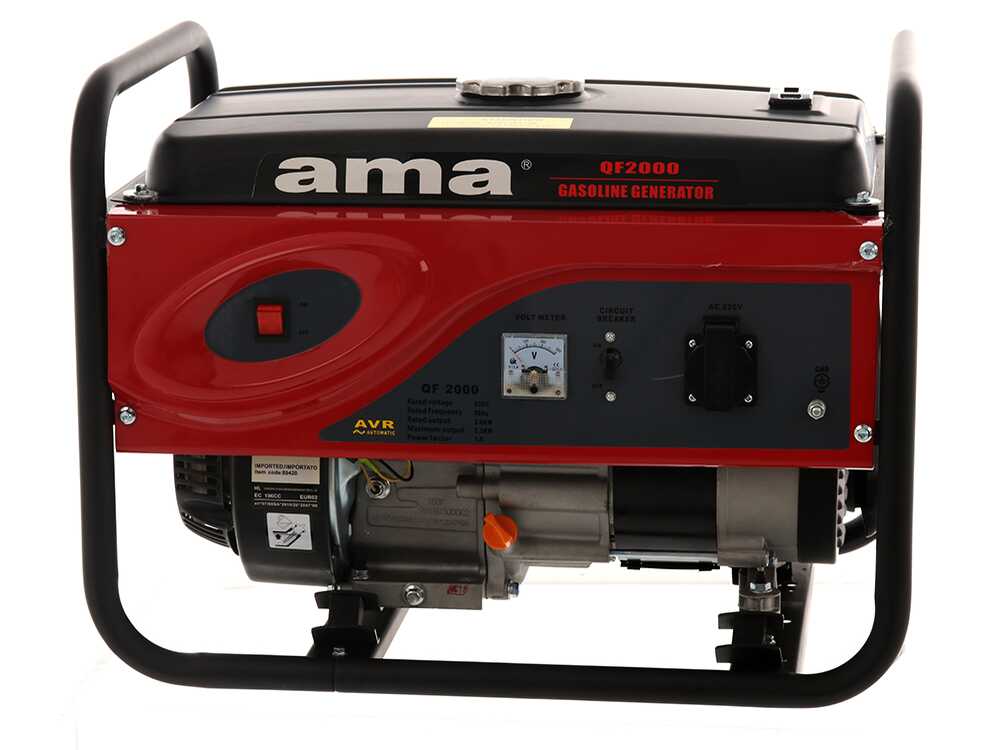 AMA QF2000 - Leiser Benzin-Stromerzeuger mit AVR-Regelung 2.2 kW - Dauerleistung 2 kW - 230V