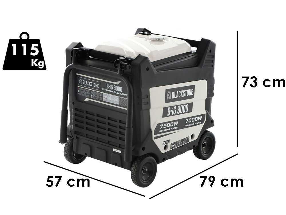 BlackStone B-iG 9000 - Inverter Stromerzeuger 7.5 kW - 230V - leise - mit Rädern