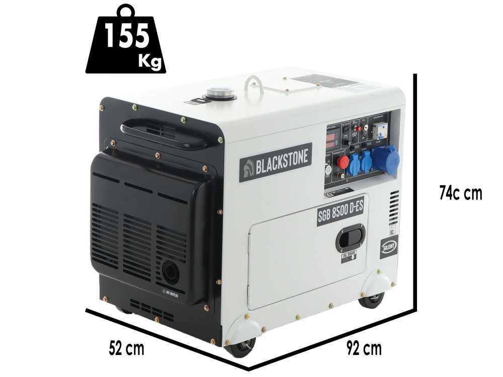 Blackstone SGB 8500 D-ES - Leiser Diesel-Stromerzeuger mit AVR-Regelung 6.3 kW - Dauerleistung 6 kW - 230V