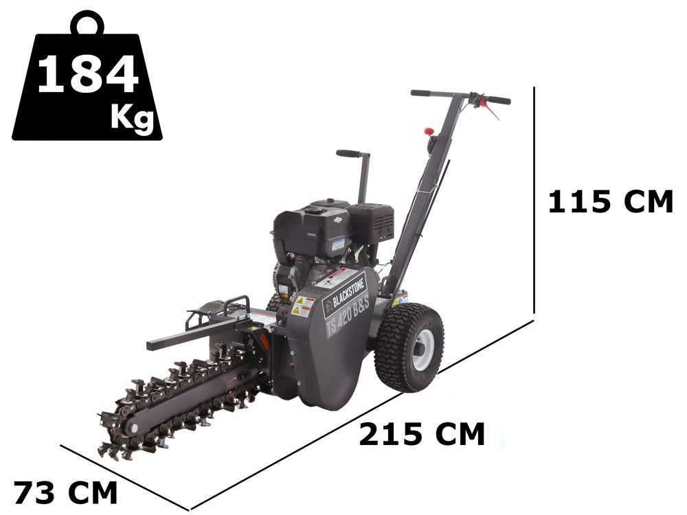 BlackStone TS 420 L - Grabenfräse - Loncin-Motor G420F