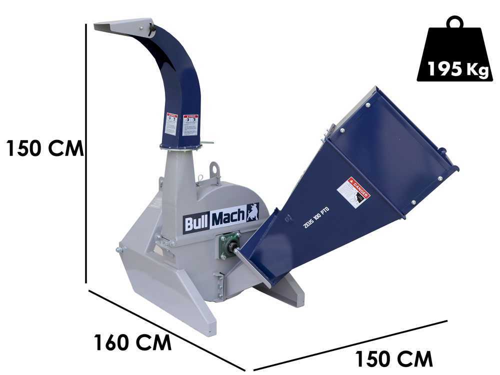 BullMach ZEUS 100 PTO - Häcksler für Traktor  - mit Dreipunktaufnahme