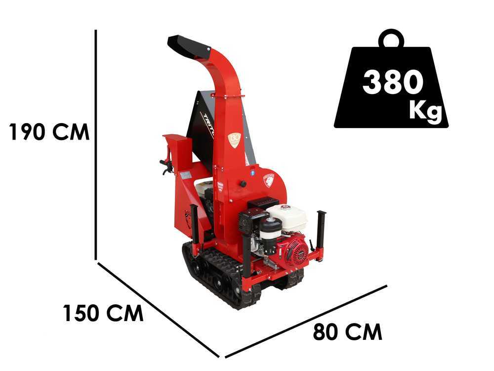 Ceccato Olindo Tritone BIG CINGO - Biohäcksler mit Raupenantrieb und Motorschubkarre  - Motor Honda GX390