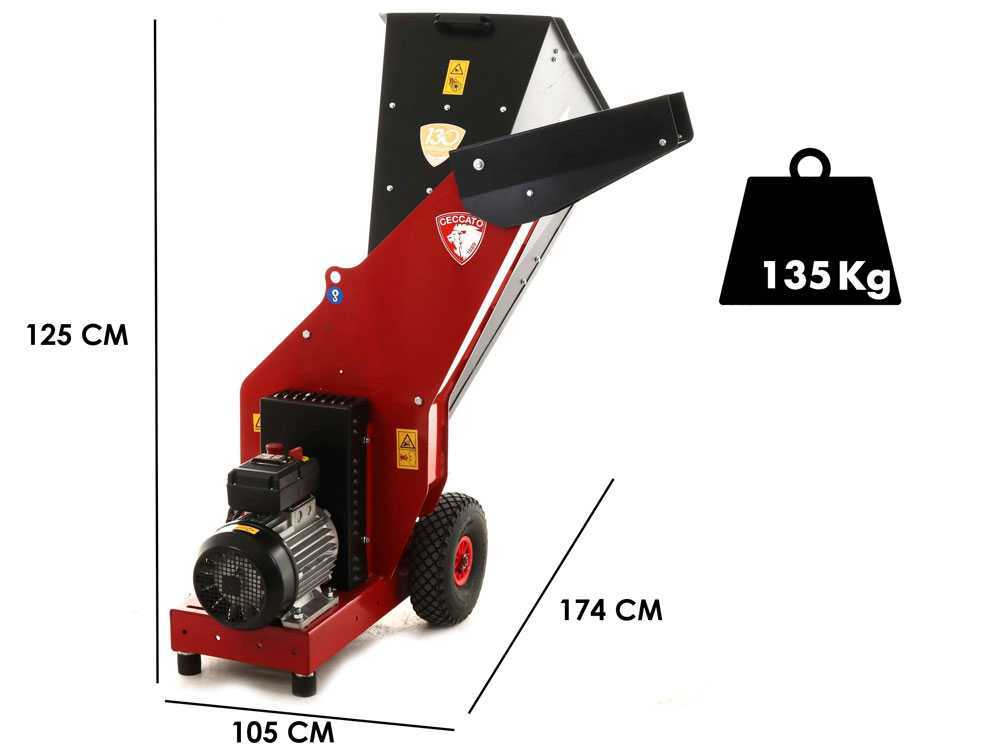 Ceccato Tritone Maxi Electric - Häcksler mit Elektromotor - 400V - 7.5 PS