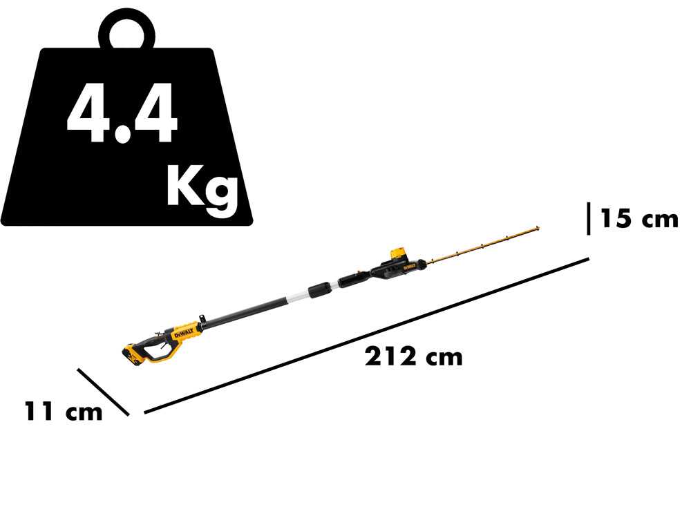 DeWalt DCMPH566P1-QW - Heckenschere auf Schaft - Akku 18V 5Ah