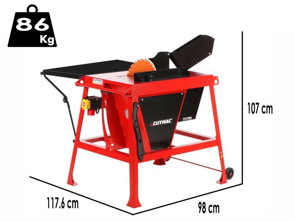 Docma Cutmac BSF315 - 400V Sägebank mit Arbeitsfläche - professionelle Stammsäge
