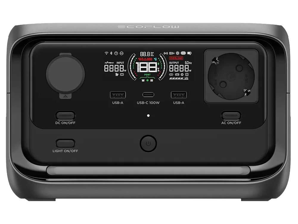 EcoFlow River 3 Plus – Tragbare Powerstation – 600 W – 286 Wh/22.4V