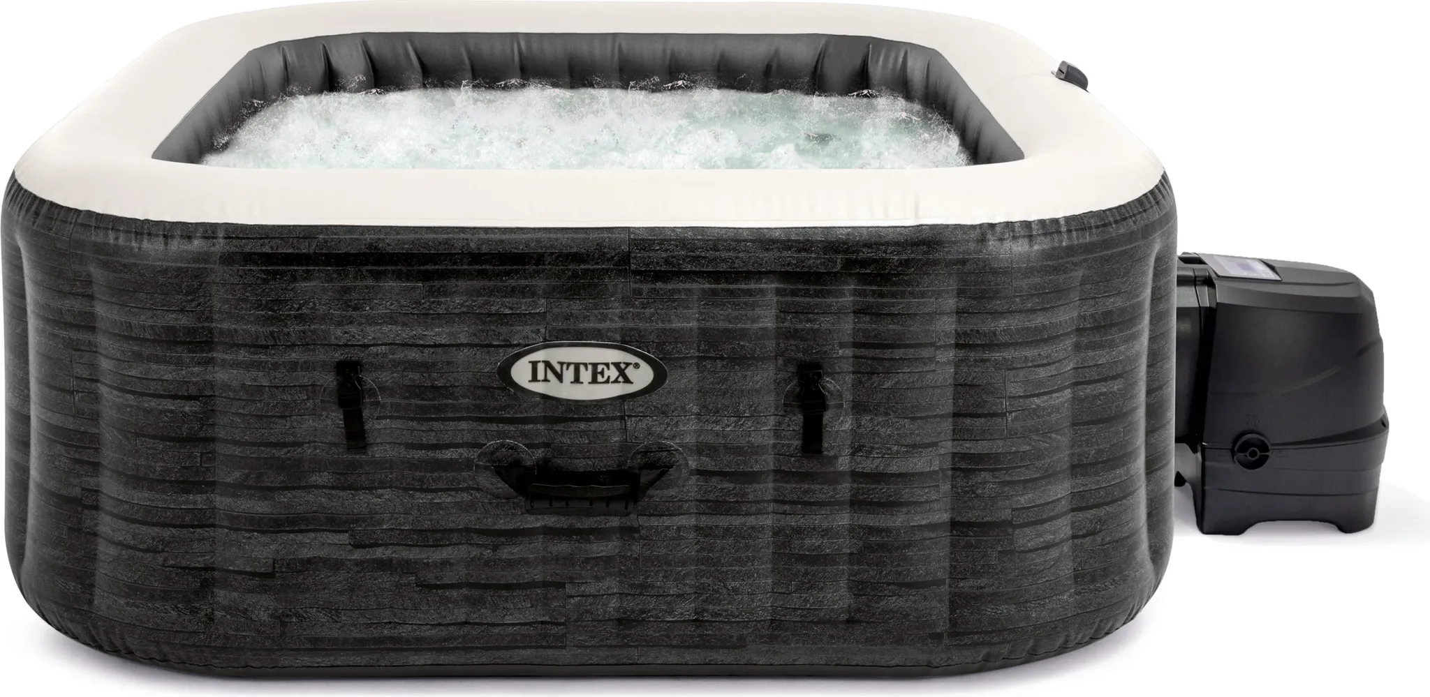 INTEX 28450NP - Whirlpool - PureSPA Greystone Deluxe (175x175cm) für 4 Personen