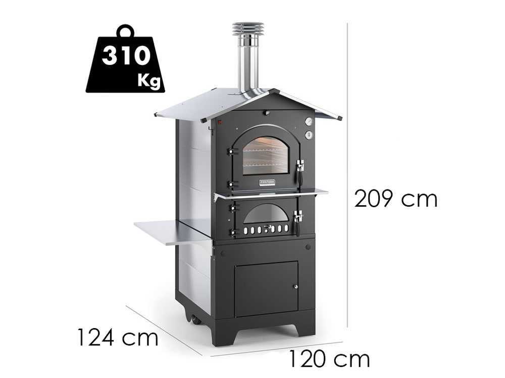 Fontana Gusto - Holzbackofen für den Außenbereich 80X45 cm