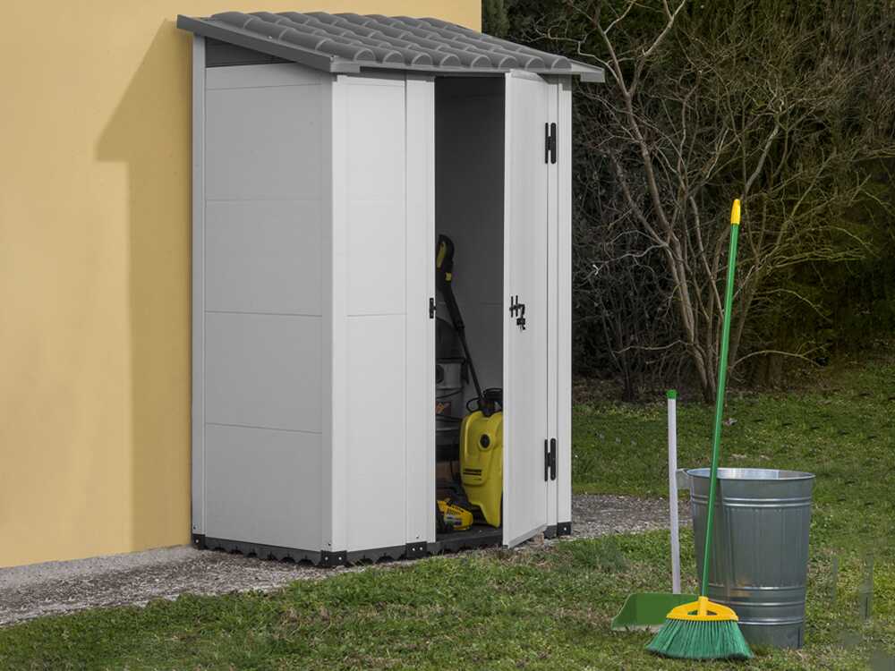 Garofalo Urban 100 – Gerätehaus – Mit versetzter Tür – 122,5 x 82,5 x 201 cm