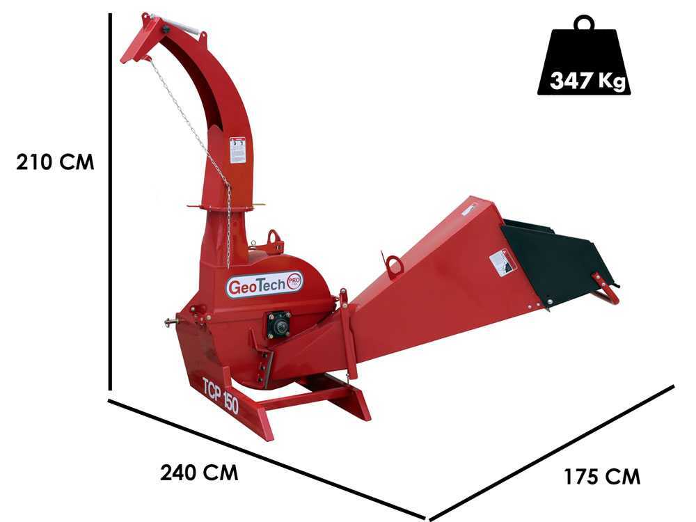 GeoTech Pro TCP 150 - Häcksler für Traktoren - Schnittdurchmesser 150 mm