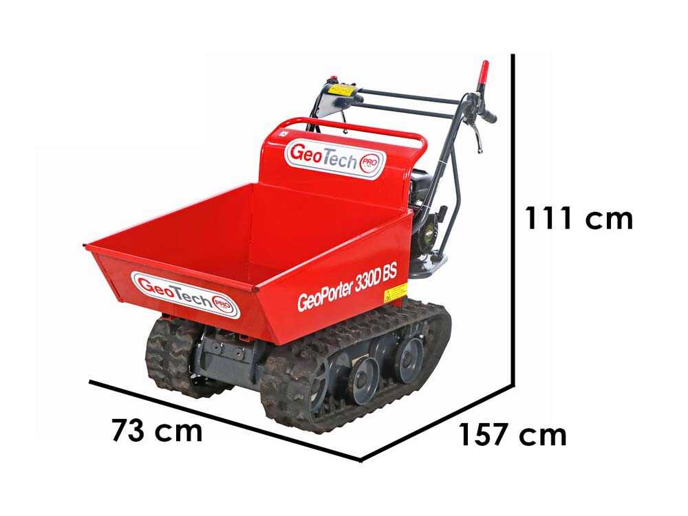 GeoTech Raupendumper GeoPorter 330D BS, Dumper Mulde - 300 kg