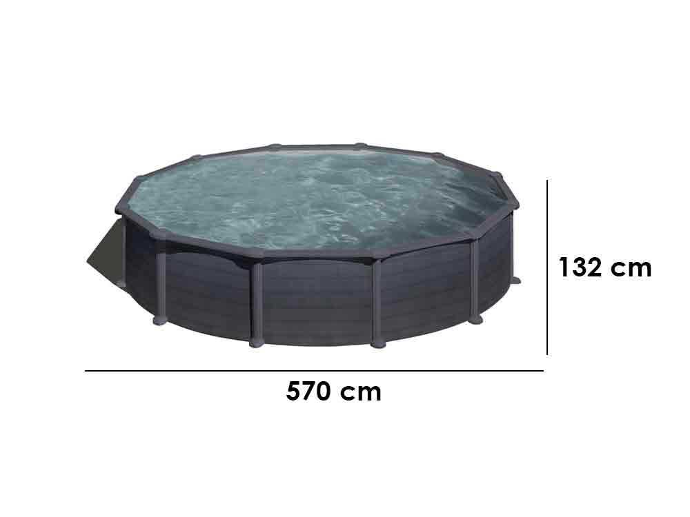 Gre Granada Roundbecken Ø550 x 132 cm - Stahlwandpool