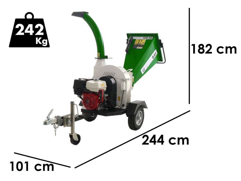 GreenBay GB-WDC 120 HE - Profi Häcksler mit Verbrennungsmotor - Honda GX390 Motor