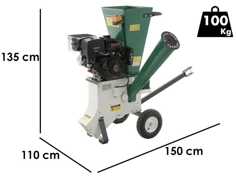 GreenBay GB-WDC 90 LE - Benzin-Häcksler  - Loncin 15 PS Benzinmotor