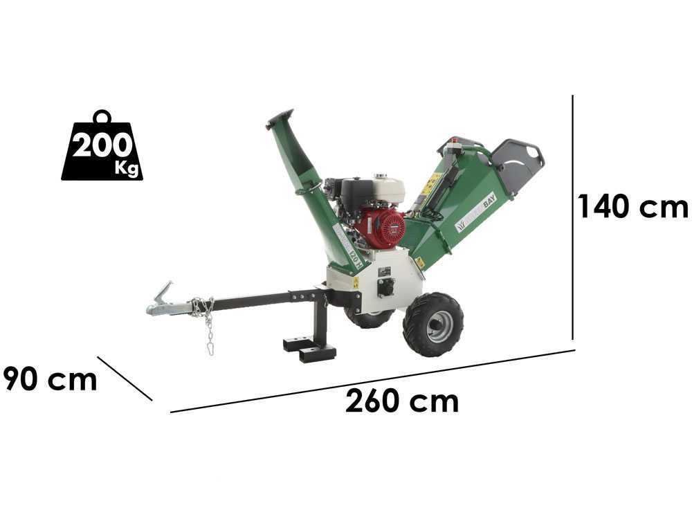 GreenBay GB-WRC 120 H - Häcksler mit Verbrennungsmotor - Honda GX390 Motor