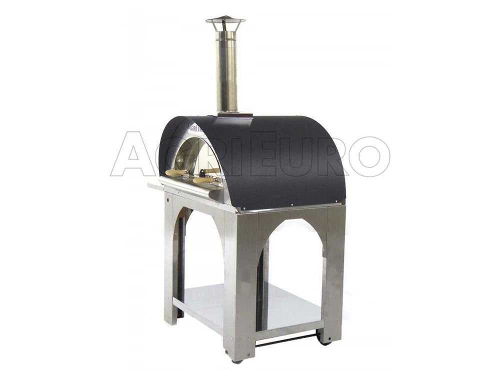 Holzpizzaofen für den Außenbereich Cibus INOX - 4 Pizzen