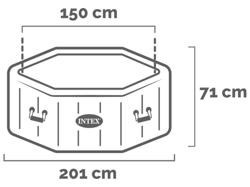 Intex Oktagon Jet & Bubble Deluxe 28458EX - Ø201x71 cm - Whirlpool Spa