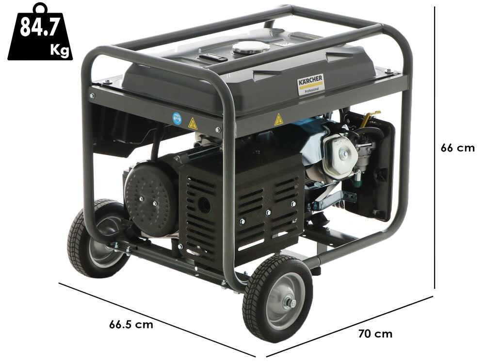 Kärcher Pro PGG 6/1 - Benzin-Stromerzeuger 5.5 kW auf Rädern - Dauerleistung 5 kW - 230V