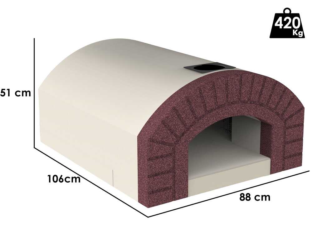 Linea VZ Capri - Einbau-Holzbackofen mit Backfläche 72x70 cm - Backkapazität 3 Pizzas