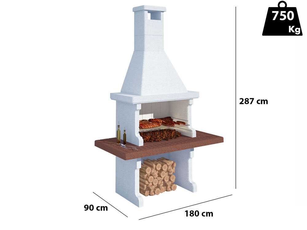 Linea VZ Panarea - Grillkamin für Brennholz/Holzkohle