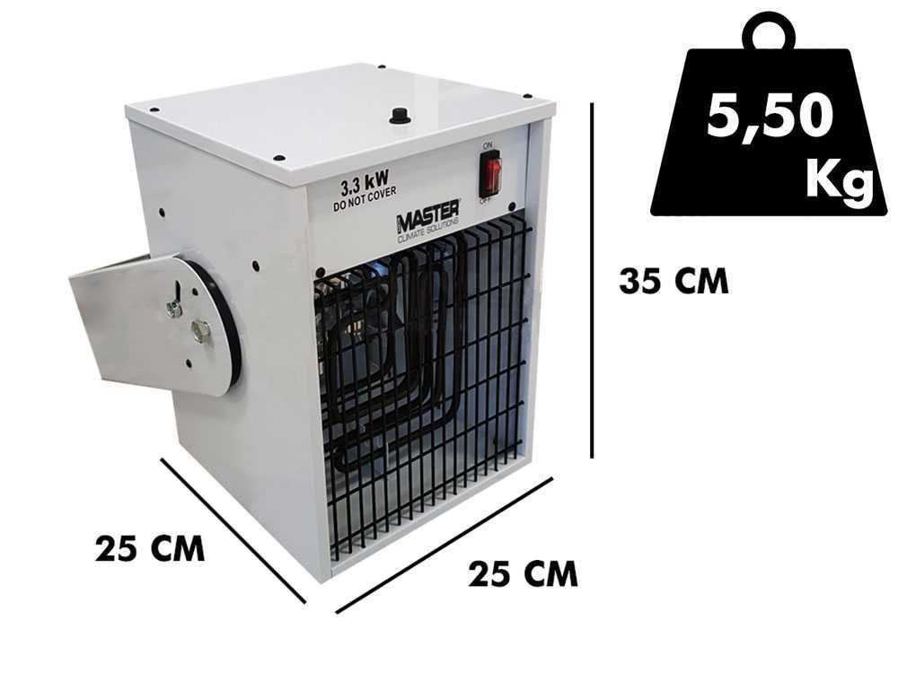 MASTER TR 3 - Elektro Heizgerät mit Gebläse - Wandmontiert