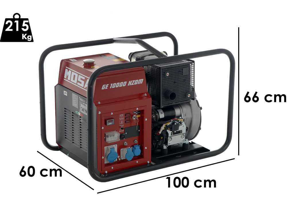 MOSA GE 10000 HZDM - Diesel-Stromerzeuger 9 kW  -  Dauerleistung 8.1 kW - 230V - Hatz Motor 1D90