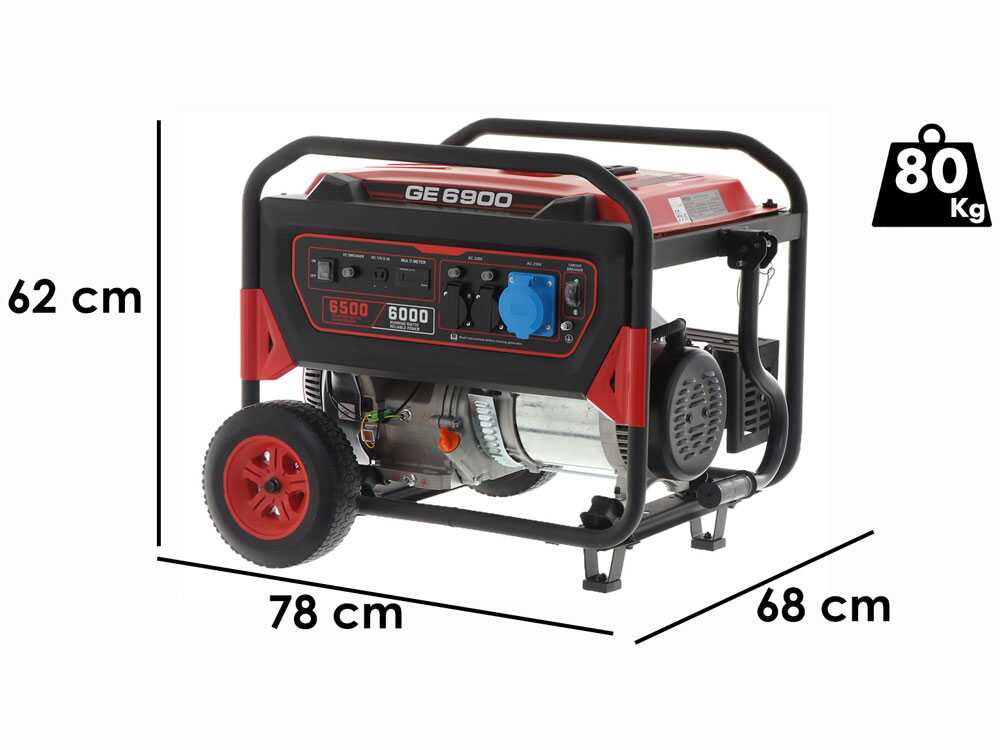 Mosa GE 6900 - Benzin-Stromerzeuger auf Rädern 6.5 kW - Dauerleistung 6 kW - 230V