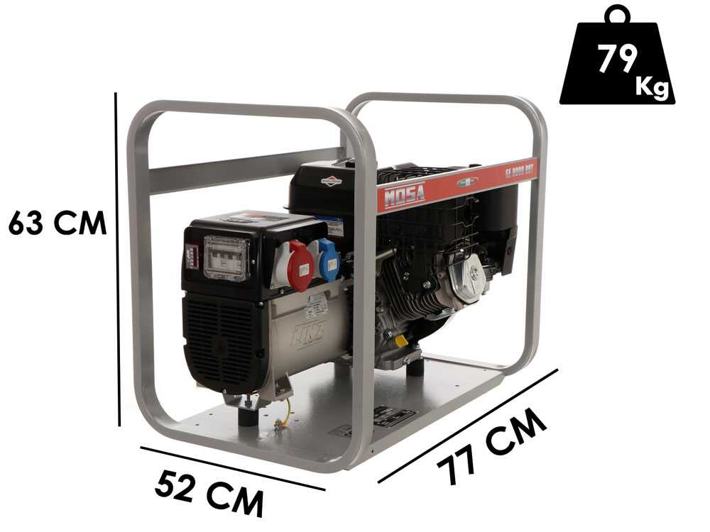 MOSA GE 8000 BBT - Benzin Stromerzeuger 6.4 kW - Dauerleistung 5.6 kW - 400V - Motor B&S XR2100