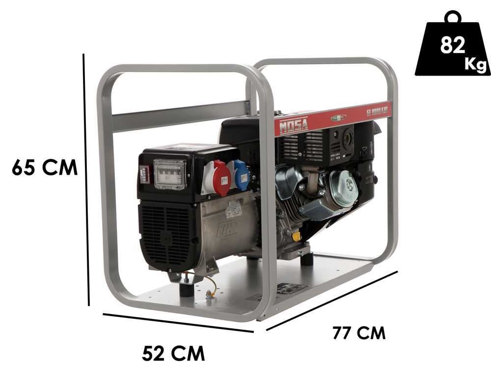 MOSA GE 8000 KBT - Benzin-Stromerzeuger 6.4 kW - Dauerleistung 5.6 kW - 400V - Motor Kohler CP CH440
