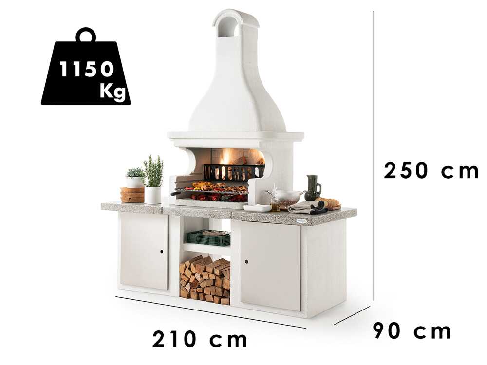 Palazzetti Glasgow 3 - Grillkamin - für Brennholz und Holzkohle