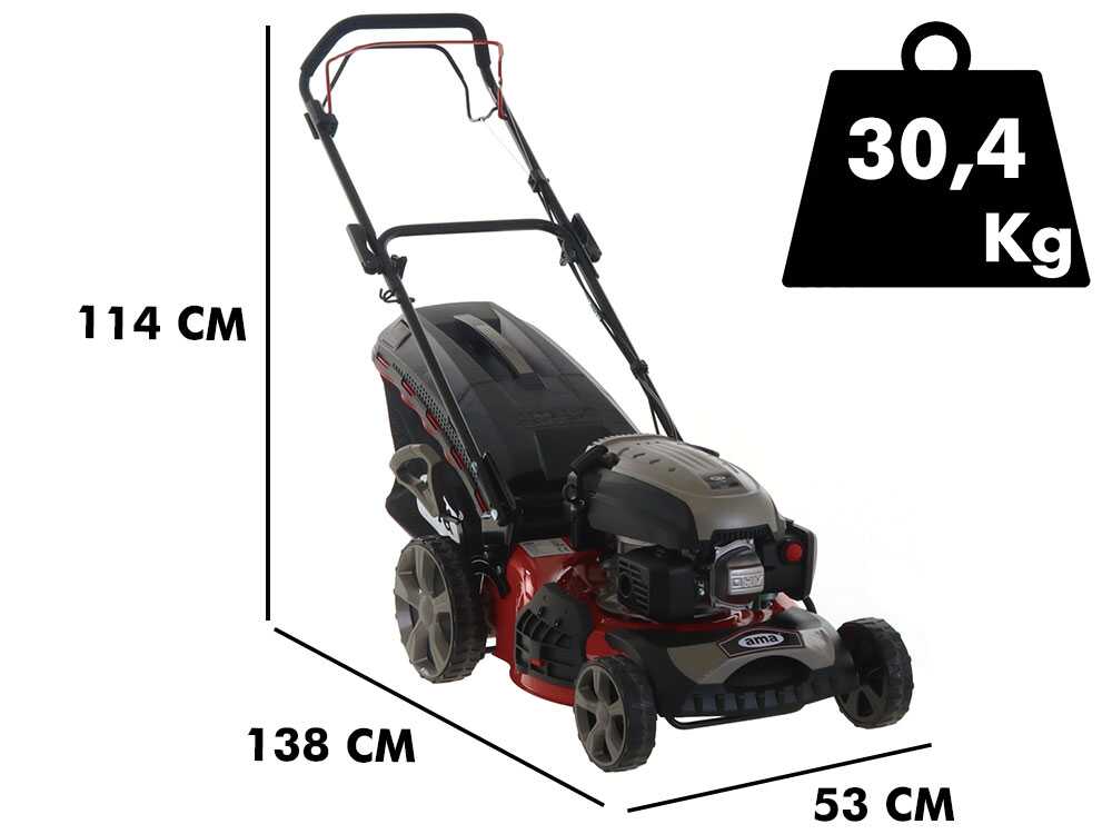 Rasenmäher Ama TRX 461 mit Radantrieb - 4in1: Auffangen, Mulchen, Seiten- und Heckauswurf