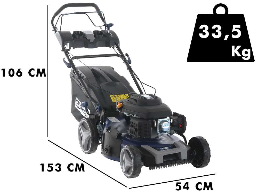 Rasenmäher mit Radantrieb BullMach ACHILLE 51 MY22 -  4 in 1 - 224ccm Benzinmotor