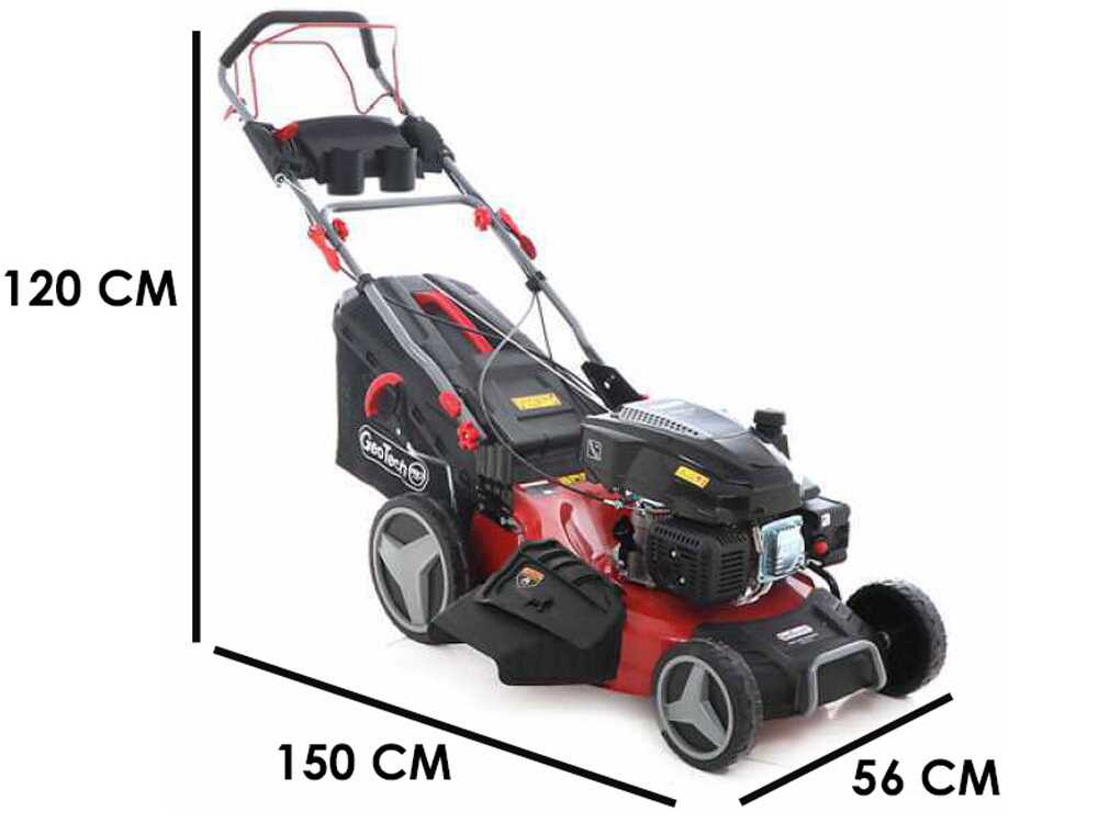 Rasenmäher mit Radantrieb Geotech PRO S53-225 BMSGW - 224ccm - 4in1 - mit Messer 53cm