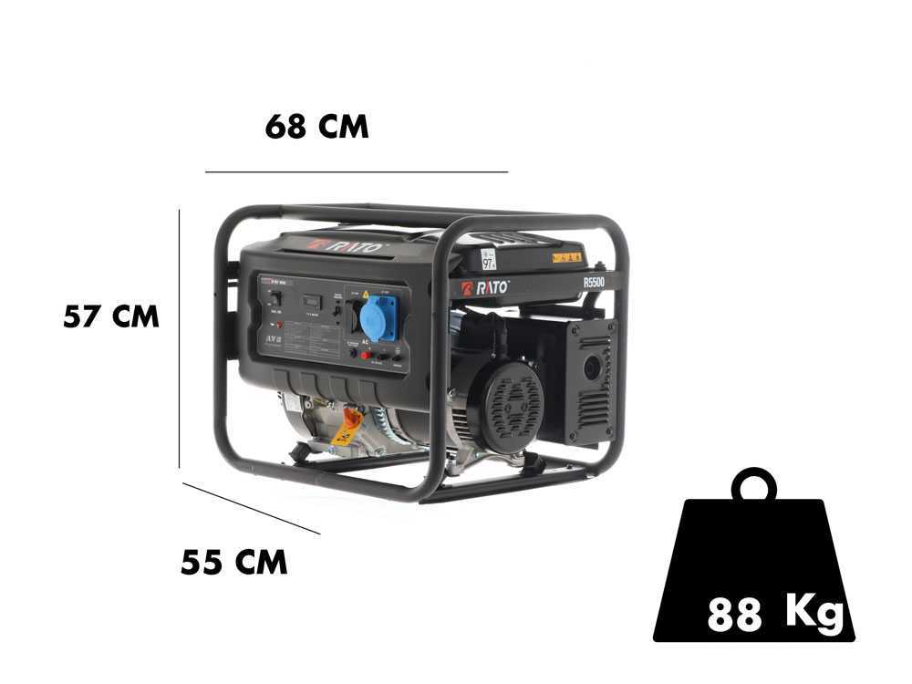 Rato R5500 AVR - Benzin-Stromerzeuger mit AVR-Regelung 5.5 kW - Dauerleistung 5 kW - 230V