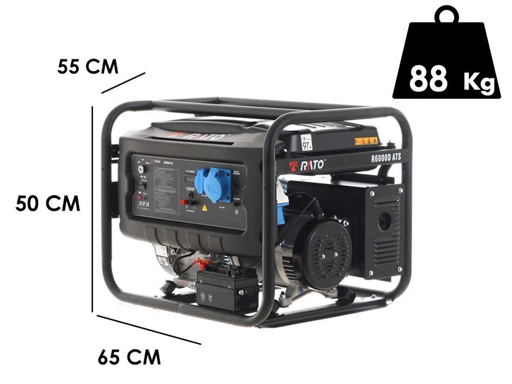 Rato R6000D-ATS AVR - Benzin-Stromerzeuger mit AVR-Regelung 6 kW - Dauerleistung 5.5 kW - 230V