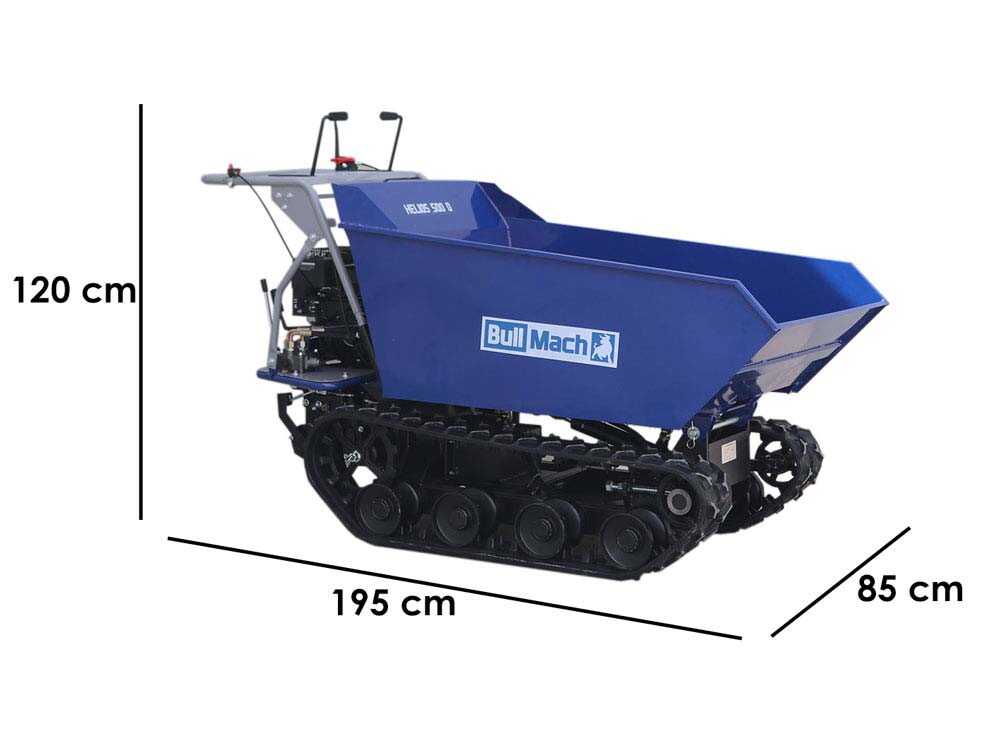 Raupendumper BullMach Helios 500 D - Hydraulische Dumper Mulde 500Kg