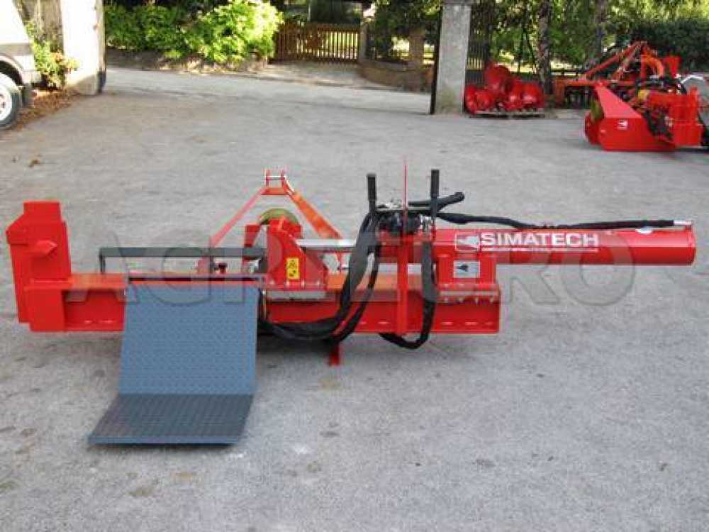 Simatech ST 350 - Liegender Holzspalter für Traktor - 35 T - Kolbenhub 1200 - hydraulischer Lader