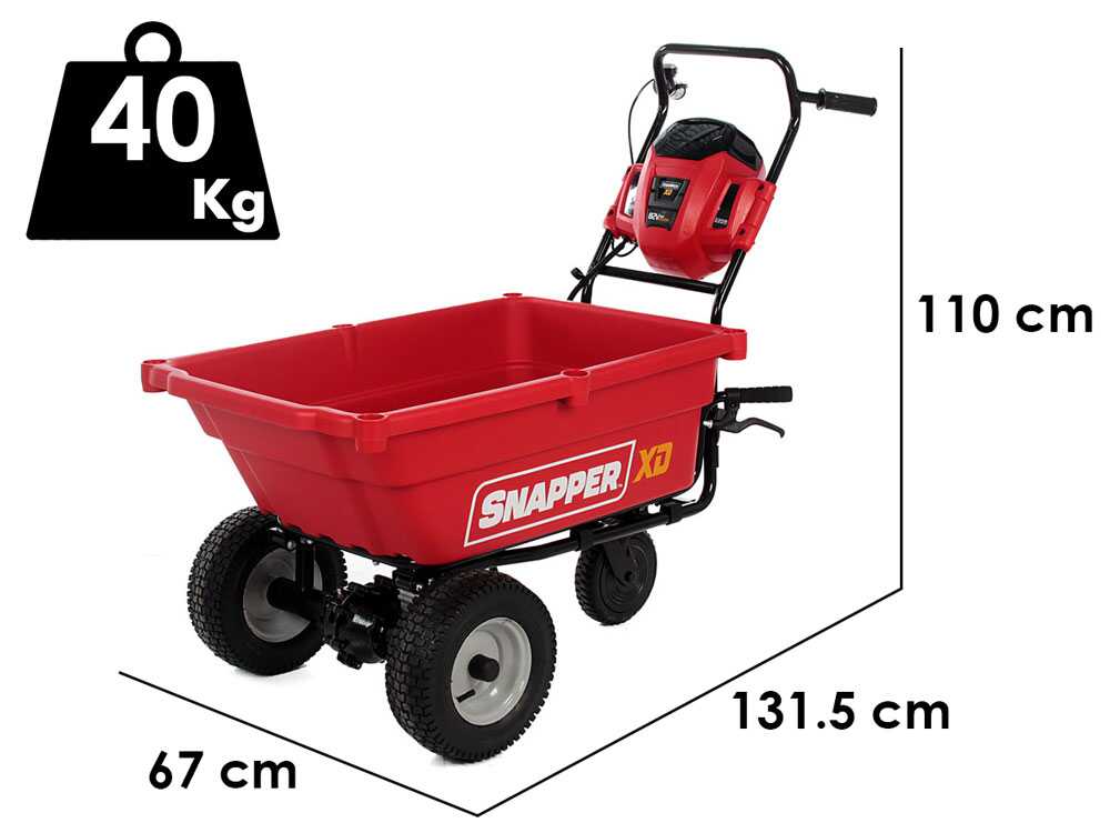 Snapper ESXDUC82  - Elektrische Motoschubkarre - batteriebetriebene Motorschubkarre - NUR MASCHINE