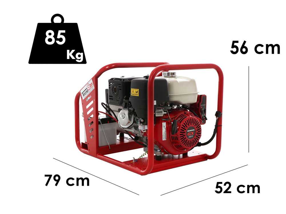 Tecnogen H8000 TE/A - Benzin-Stromerzeuger 6 kW mit AVR-Regelung - Dauerleistung 5.4 kW - 400V + ATS